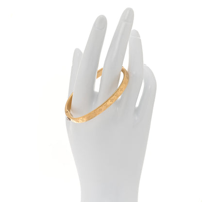 Louis Vuitton Brass Monogram Nanogram Bracelet S Gold 2 of 5