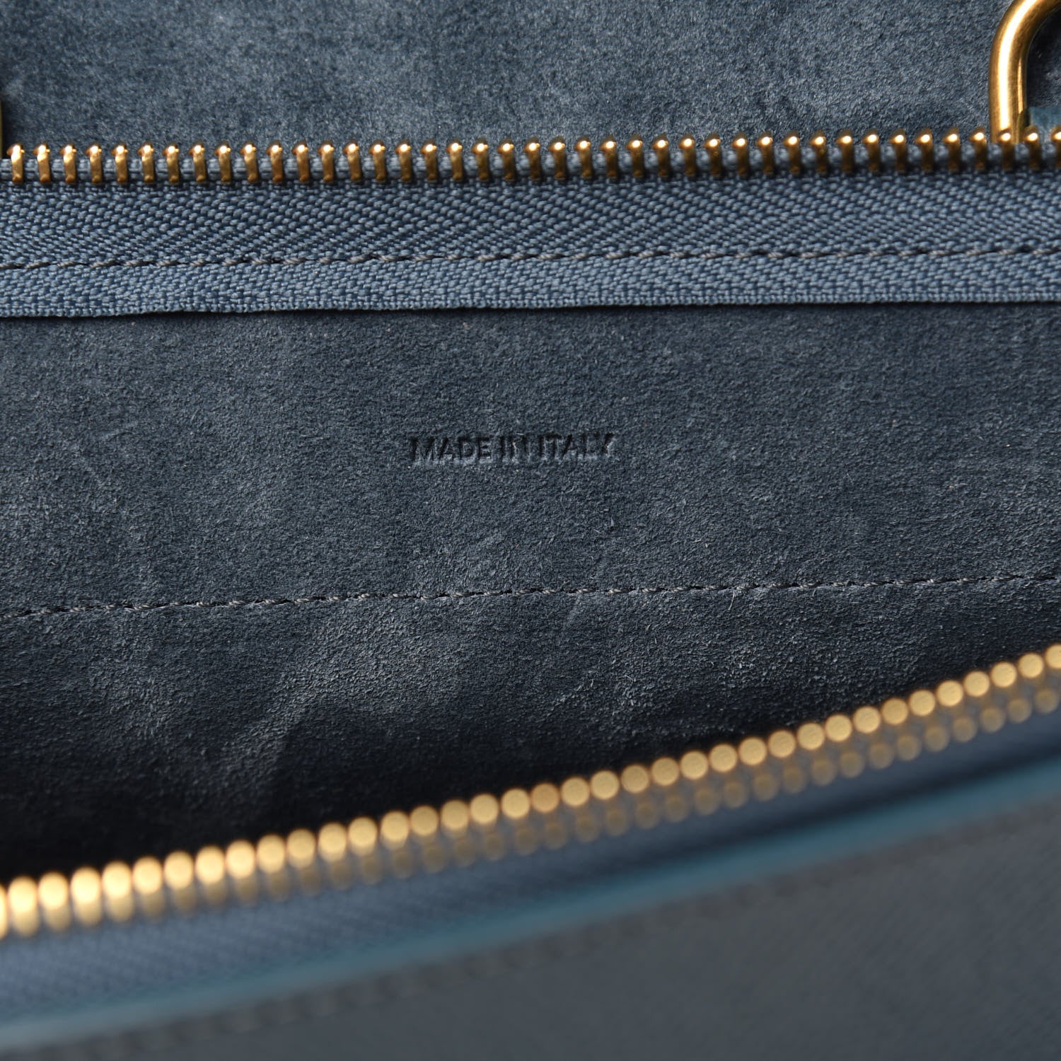 Celine Grained Calfskin Nano Belt Bag Abyss Blue 7 of 9
