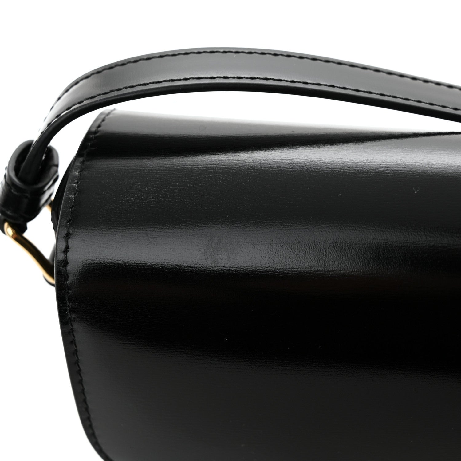 Celine Shiny Calfskin Teen Triomphe Black 11 of 12