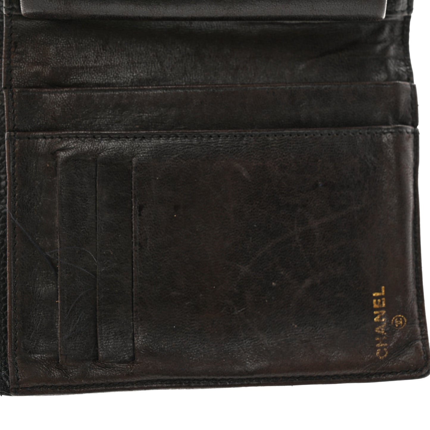 Caviar Timeless CC Compact French Wallet Black