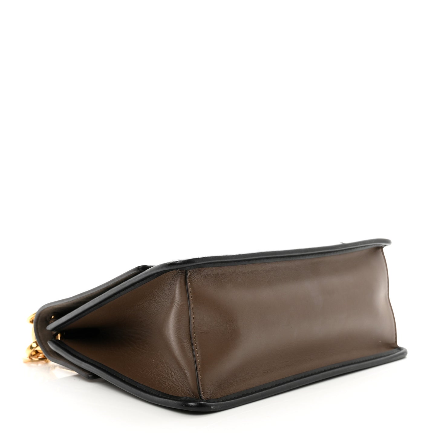 Vitello Century F is Fendi Bi-Color FF 1974 Embossed Kan I Shoulder Bag Maya Black