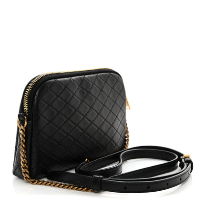Saint Laurent Lambskin Quilted Gaby Zipped Pouch Black 3 of 10