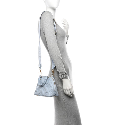 Louis Vuitton Calfskin Bubblegram Alma BB Ice Blue 2 of 9