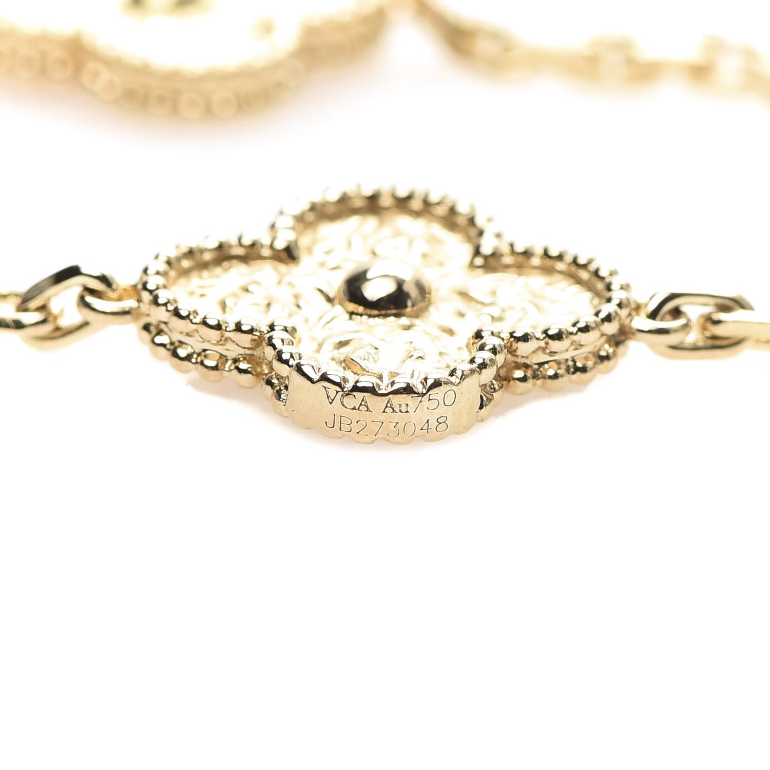Van Cleef & Arpels 18K Yellow Gold 5 Motifs Vintage Alhambra Bracelet 6 of 7