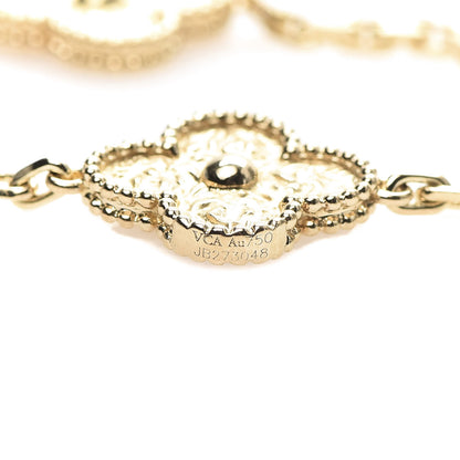 Van Cleef & Arpels 18K Yellow Gold 5 Motifs Vintage Alhambra Bracelet 6 of 7