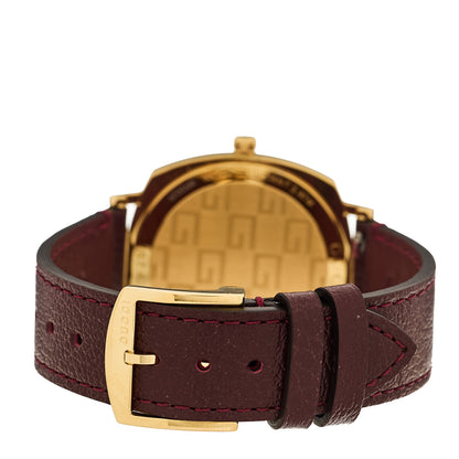 Gucci Stainless Steel Alligator 35mm Grip Quartz Watch Burgundy 3 of 5