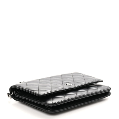 Chanel Lambskin Quilted Wallet On Chain WOC Black 4 of 13