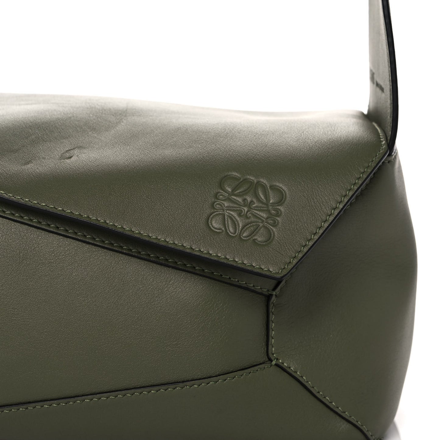 Calfskin Puzzle Hobo Avocado