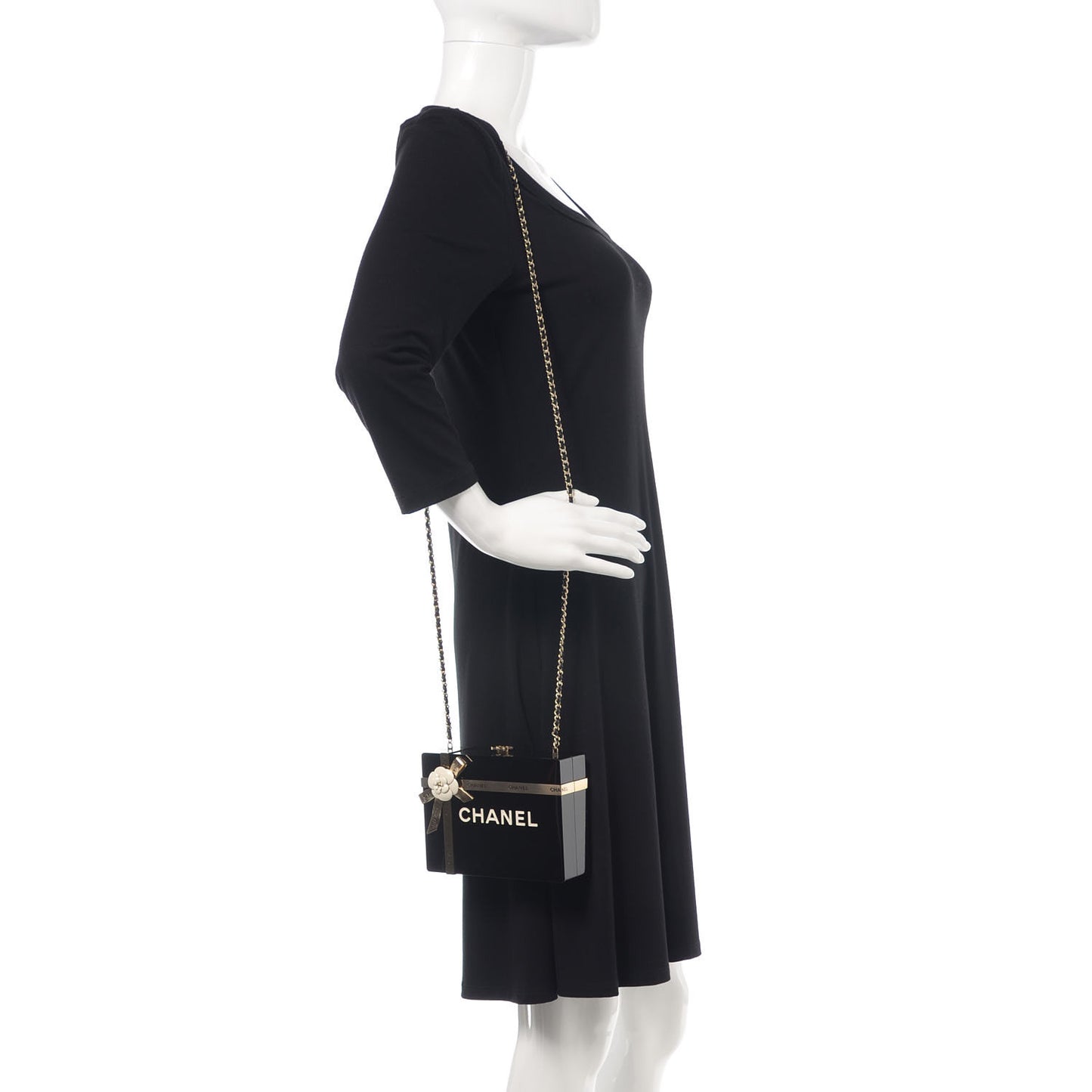 Plexiglass Gift Box Clutch Black