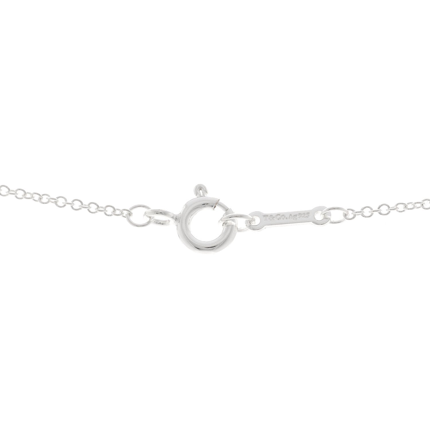Tiffany Sterling Silver Paloma Picasso Olive Leaf Heart Pendant Necklace 4 of 5