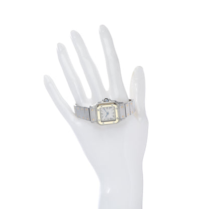 Cartier Stainless Steel 18K Yellow Gold 24mm Santos De Cartier Galbee Automatic Watch 2 of 7