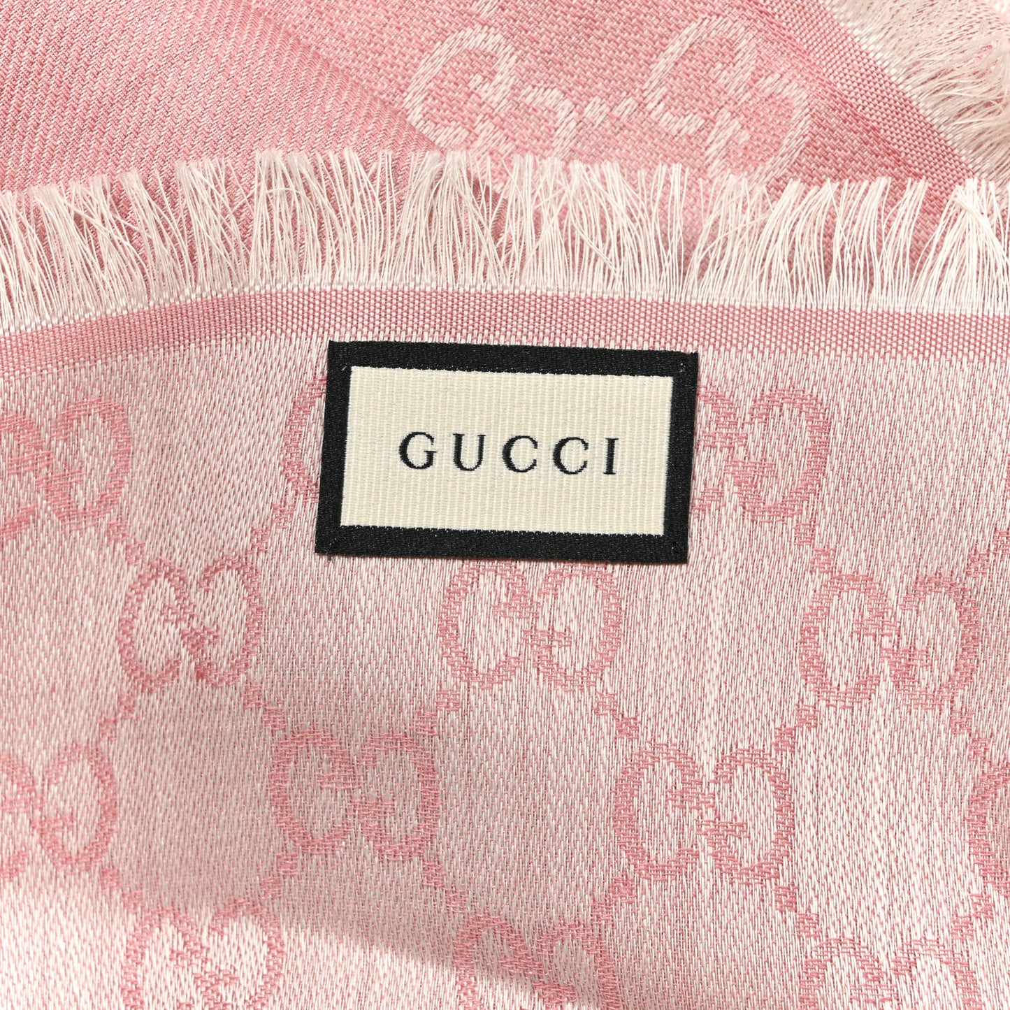 Wool Silk GG Monogram GGNat Scarf Rose Ivory