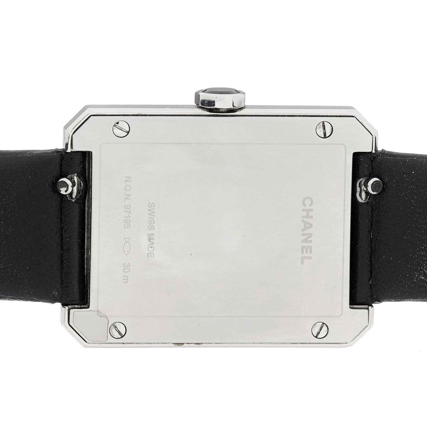 Stainless Steel Calfskin 26mm Boy-Friend Quilt Quartz Watch Black