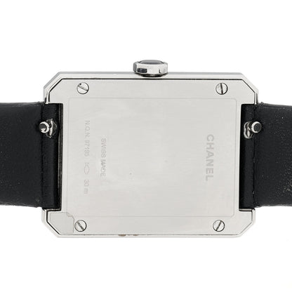 Chanel Stainless Steel Calfskin 26mm Boy-Friend Quilt Quartz Watch Black 4 of 4