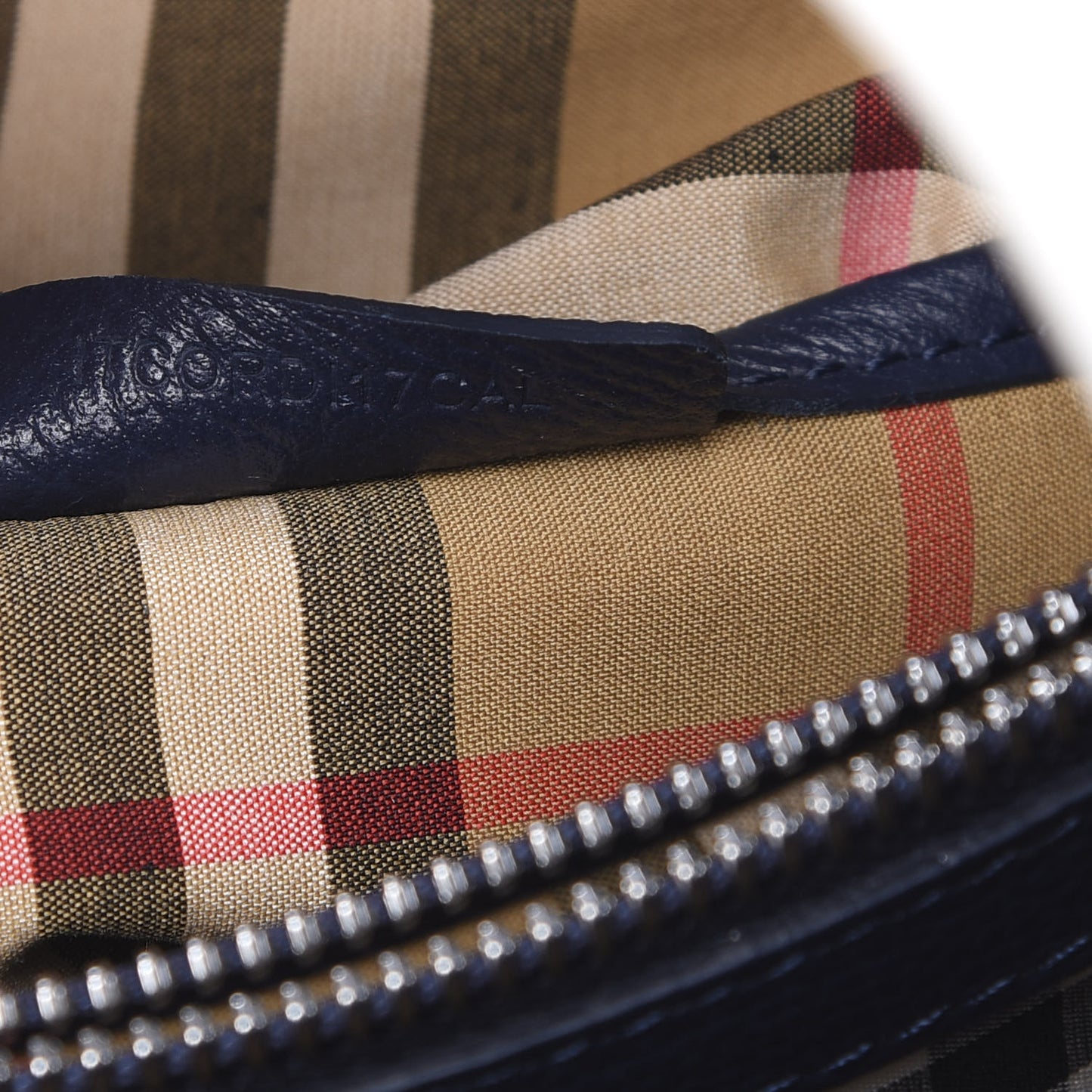 Derby Calfskin House Check Medium Bi-Color Banner Tote Regency Blue White