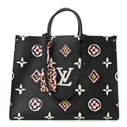 Louis Vuitton Monogram Giant Wild At Heart Onthego GM Black 1 of 9