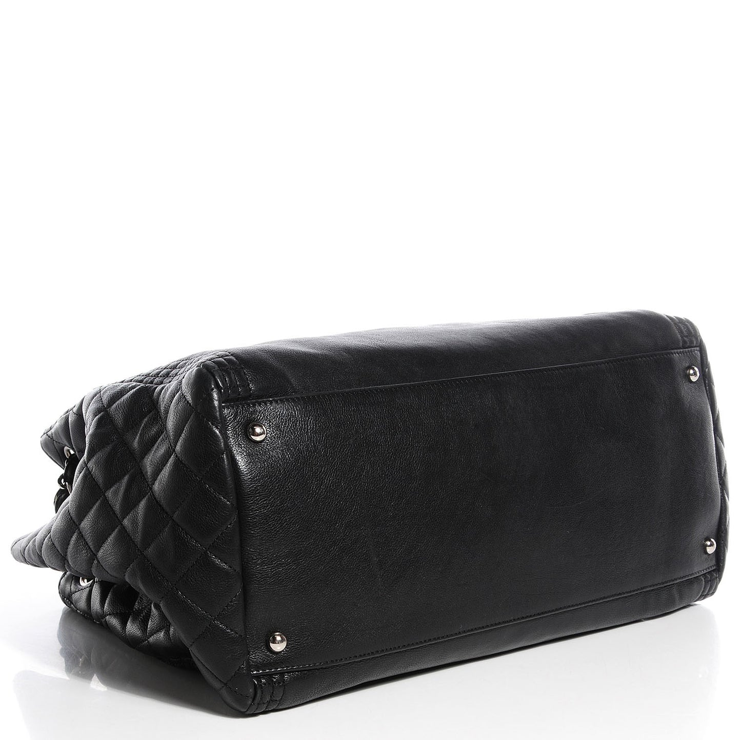 Calfskin Coco Bengal Open Accordion Tote Black