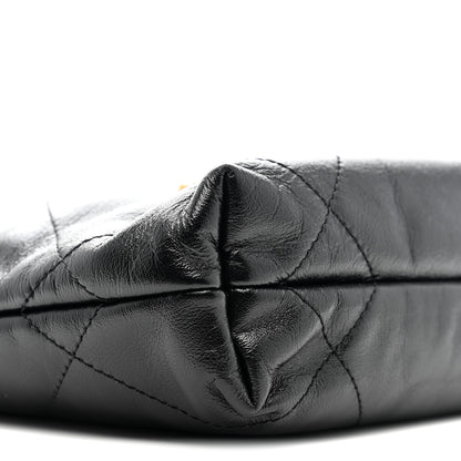 Chanel Shiny Calfskin Quilted Mini Chanel 22 Black 9 of 10