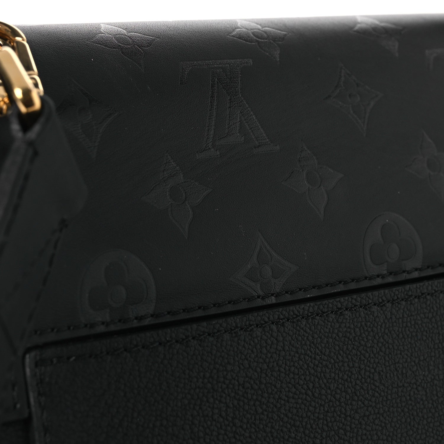 Louis Vuitton Calfskin Monogram Very One Handle Black 12 of 14