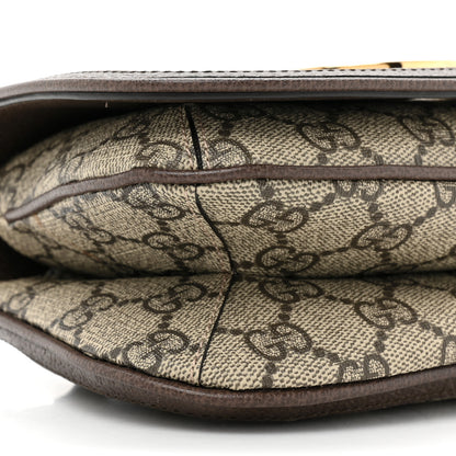 Gucci GG Supreme Monogram Textured Dollar Calfskin Blondie Belt Bag 85 34 Beige Ebony New Acero 10 of 11