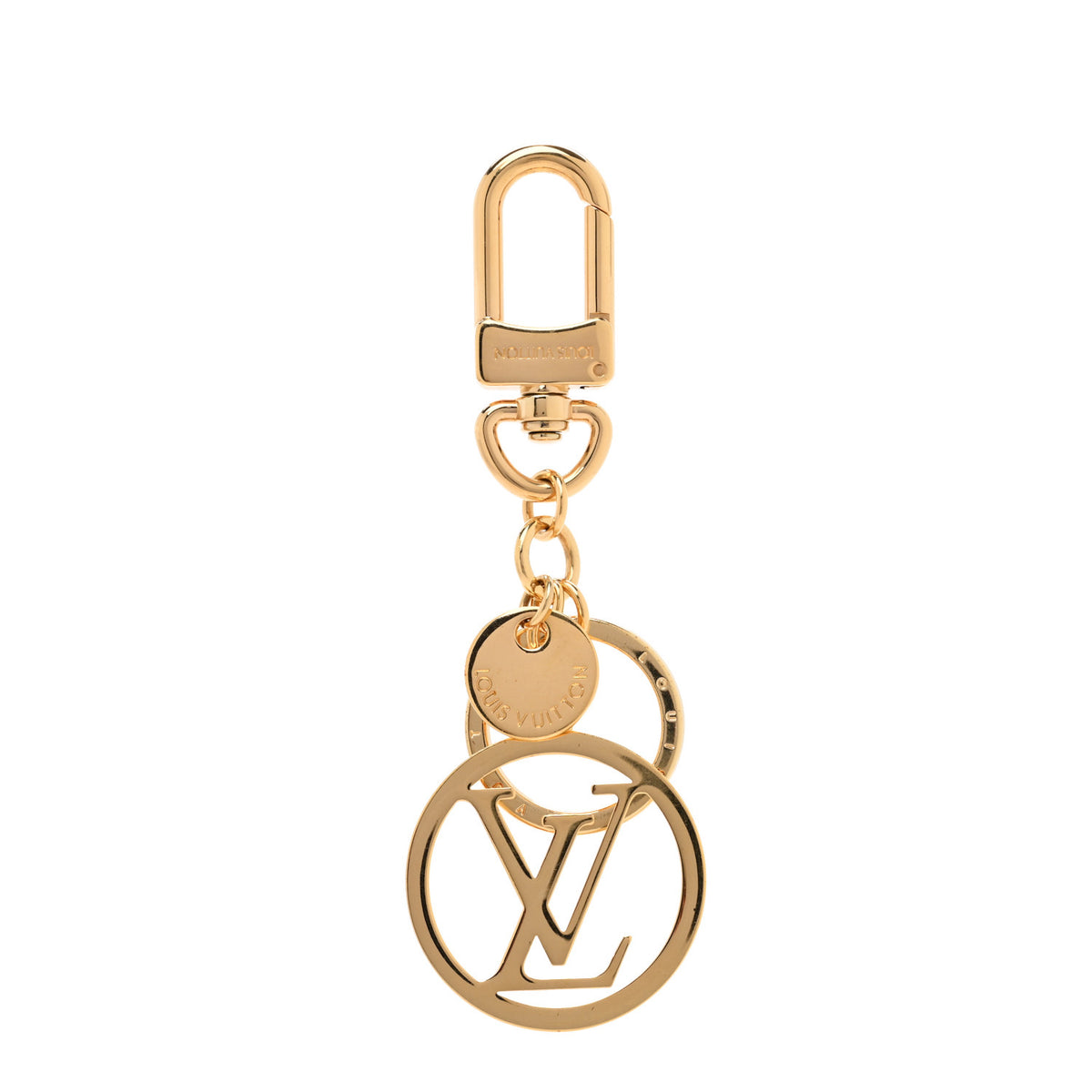 Louis Vuitton LV Circle Bag Charm Key Holder Gold 1 of 3