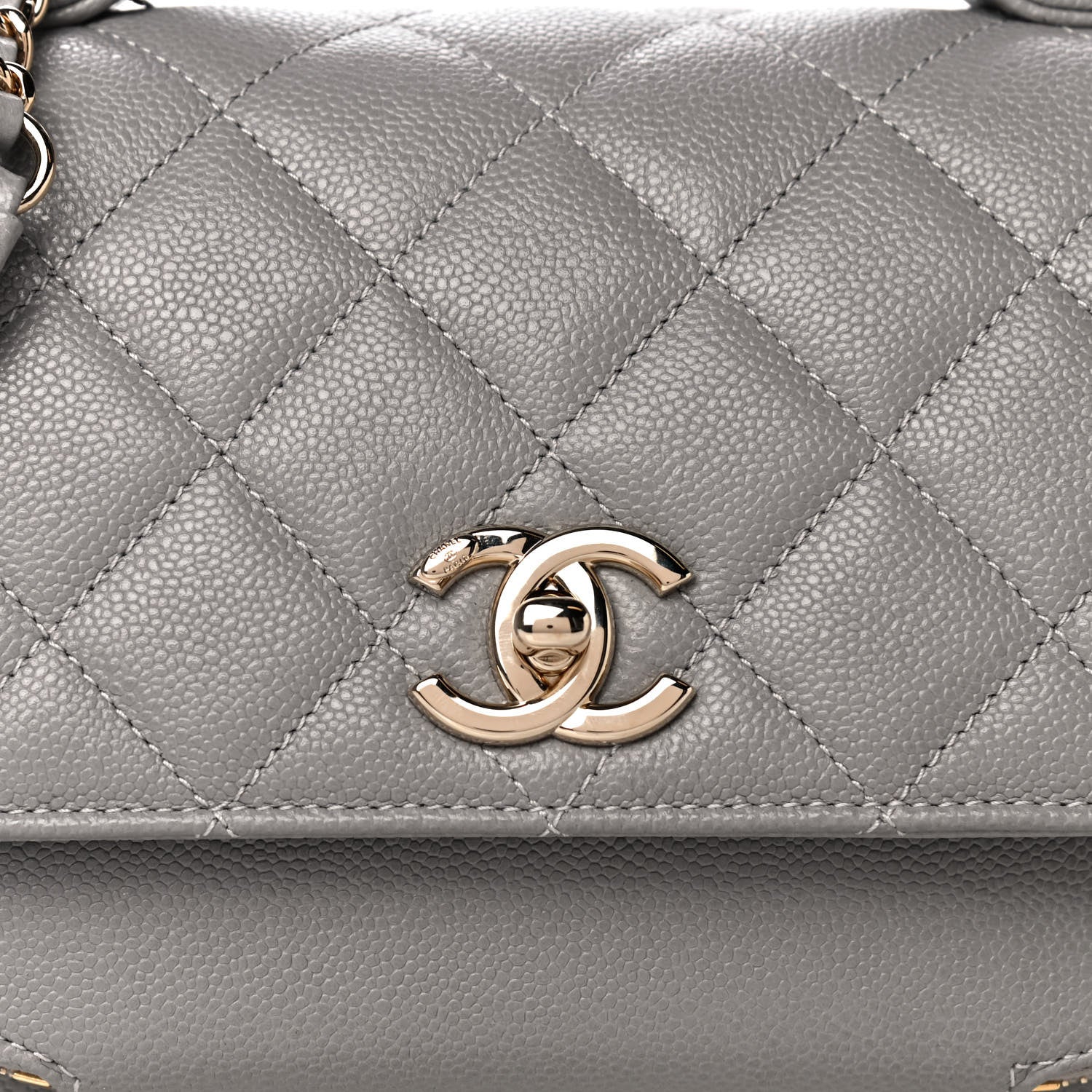Chanel Caviar Quilted Small Business Affinity Flap Grey 8 of 12