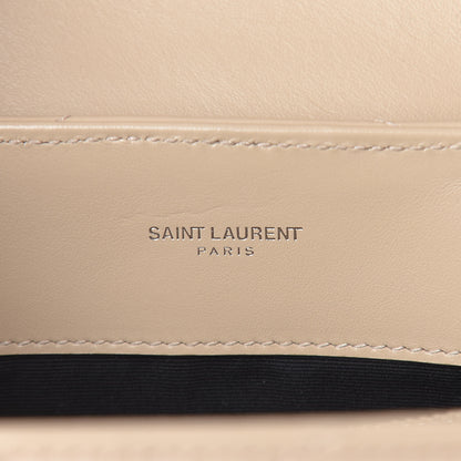 Saint Laurent Calfskin Y Quilted Monogram Medium Loulou Chain Satchel Nude Powder 6 of 14
