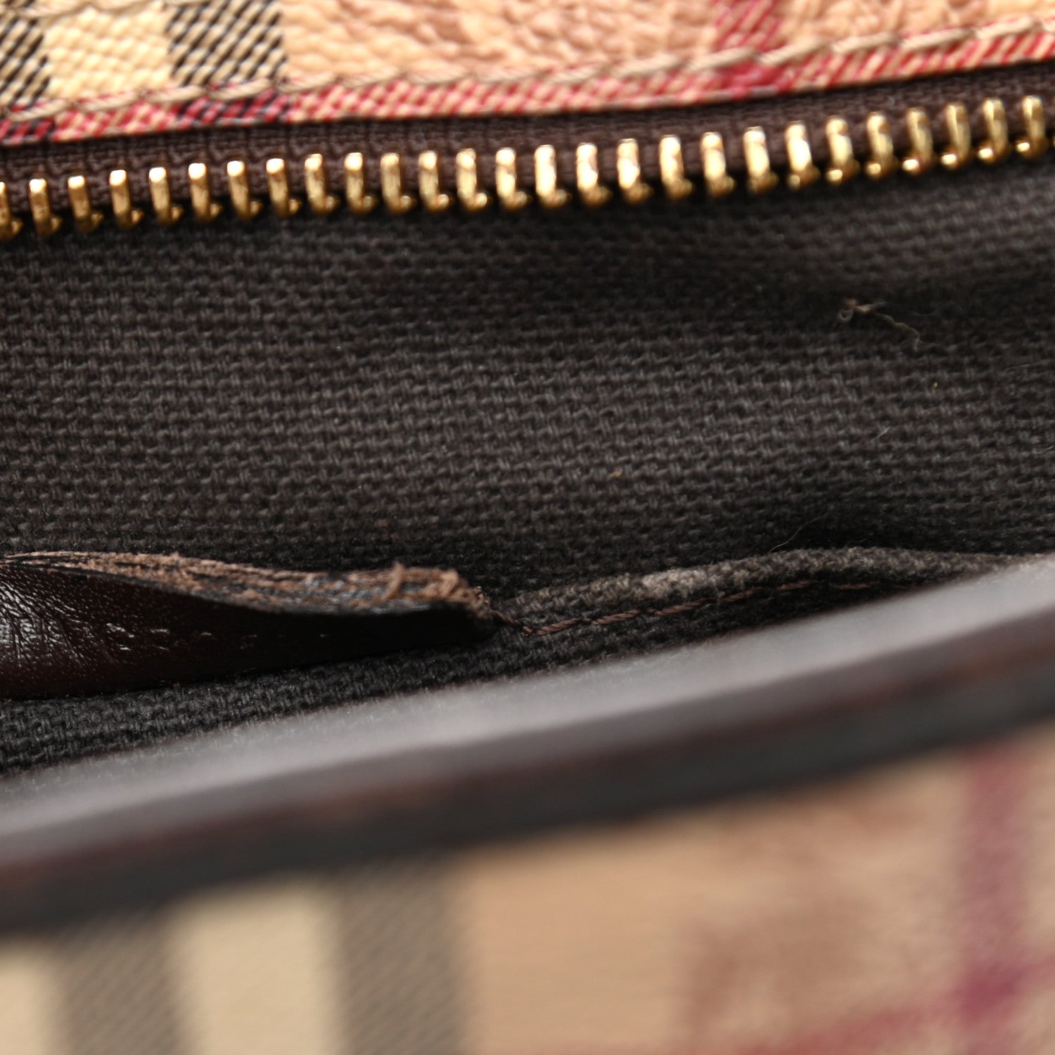 Burberry Haymarket Check Medium Regent Tote Chocolate 8 of 19