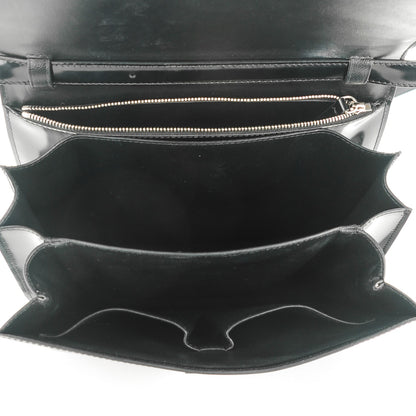 Celine Spazzolato Calfskin Classic Box Medium Flap Black 5 of 7