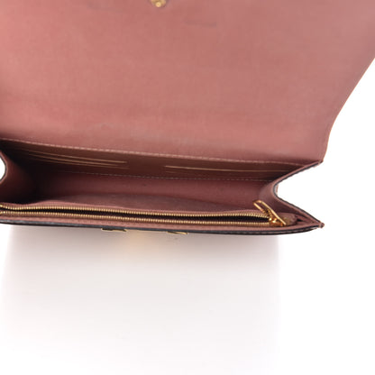 Louis Vuitton Patent Louise New Sobe Clutch Rose Velours 5 of 16