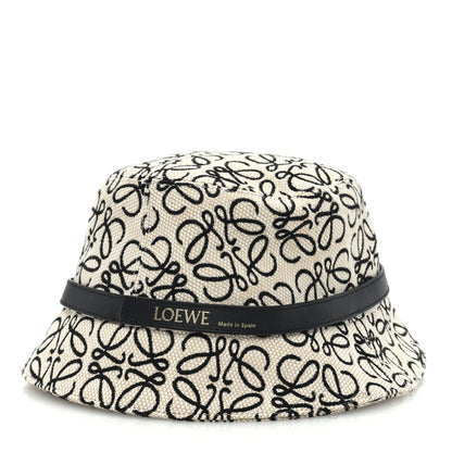 Loewe Jacquard Allover Anagram Bucket Hat Ecru 57 Black 5 of 8