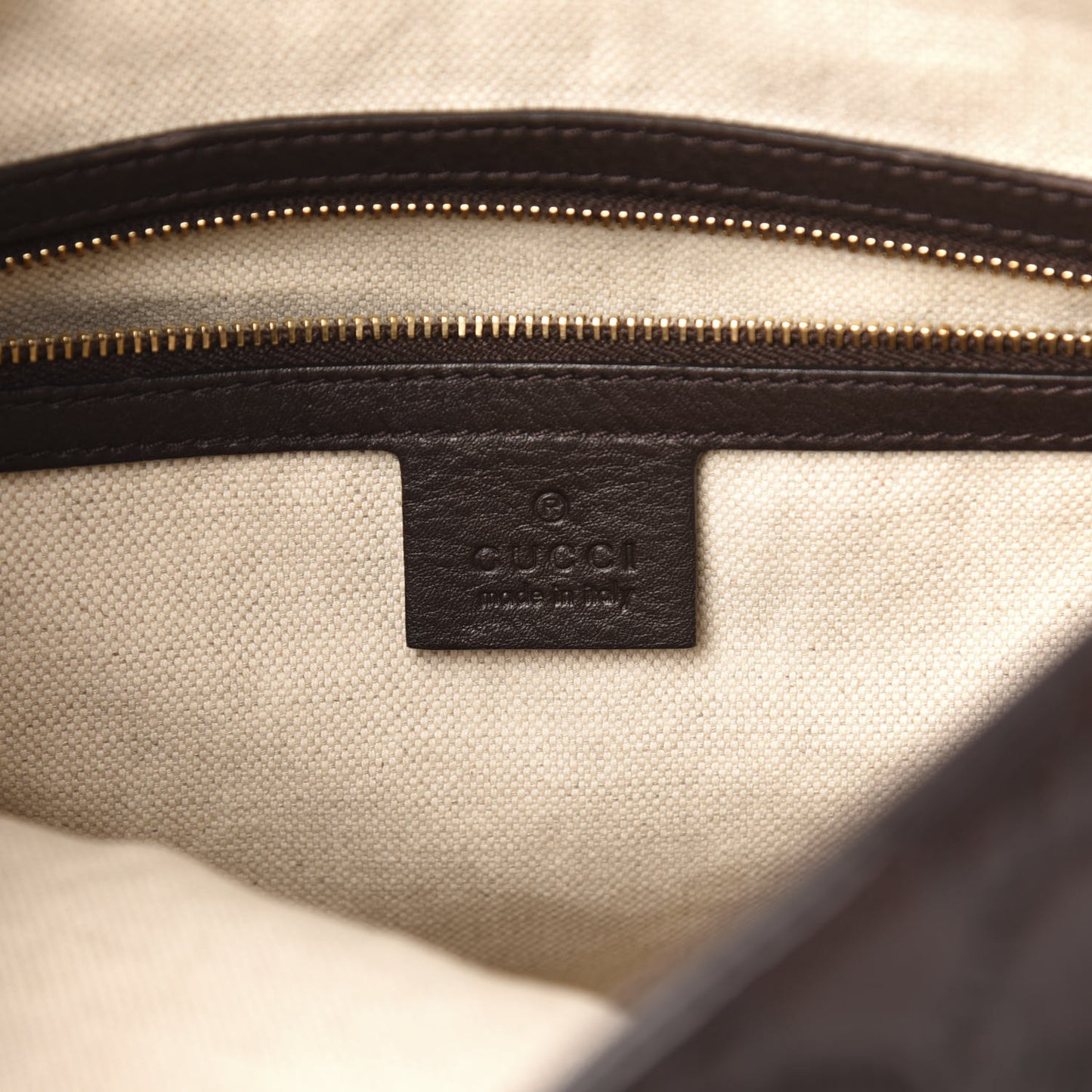 Guccissima Medium Bree Foldover Tote Chocolate