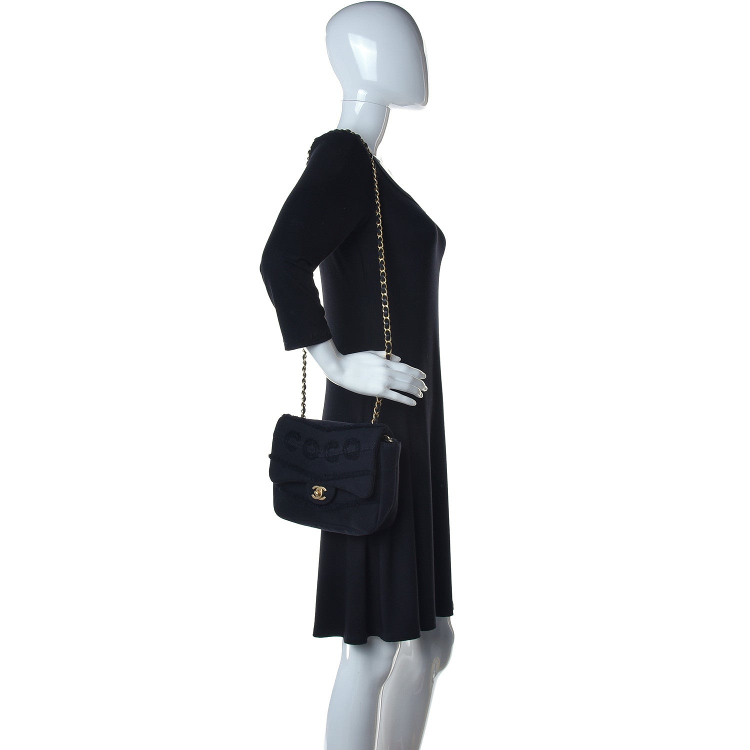 Chanel Denim Coco Flap Black 2 of 11