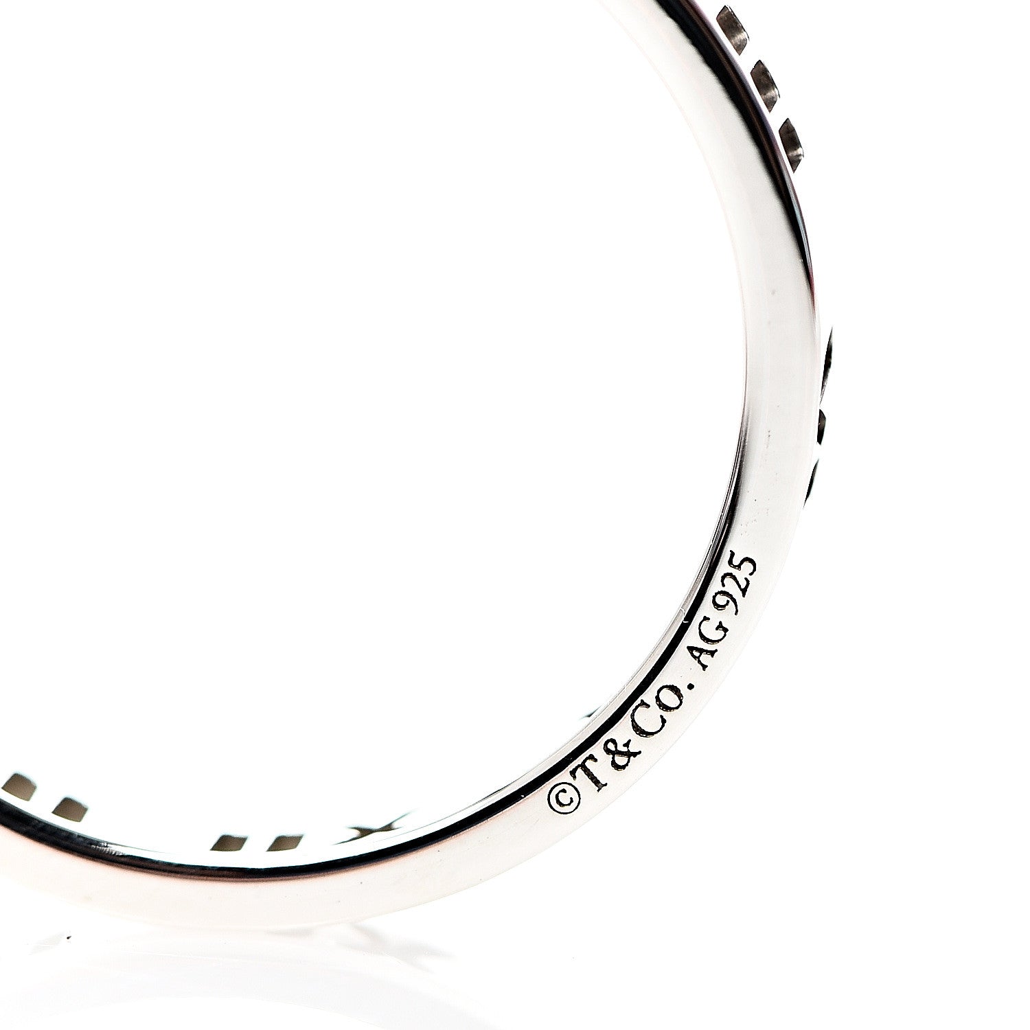 Tiffany Sterling Silver Narrow Atlas Pierced Ring 54 6.75 3 of 4
