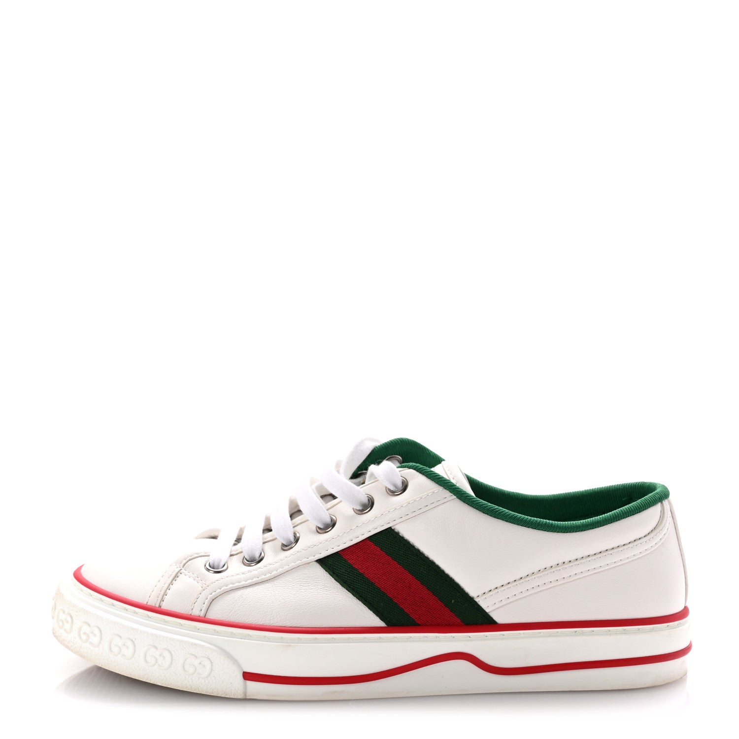 Gucci Canvas Web Womens 1977 Tennis Sneakers 38 White 1 of 8