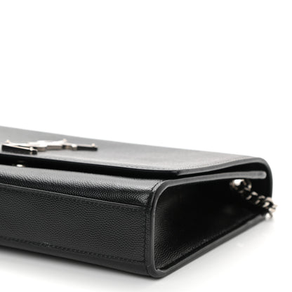Saint Laurent Grain De Poudre Medium Classic Monogram Kate Satchel Black 10 of 10