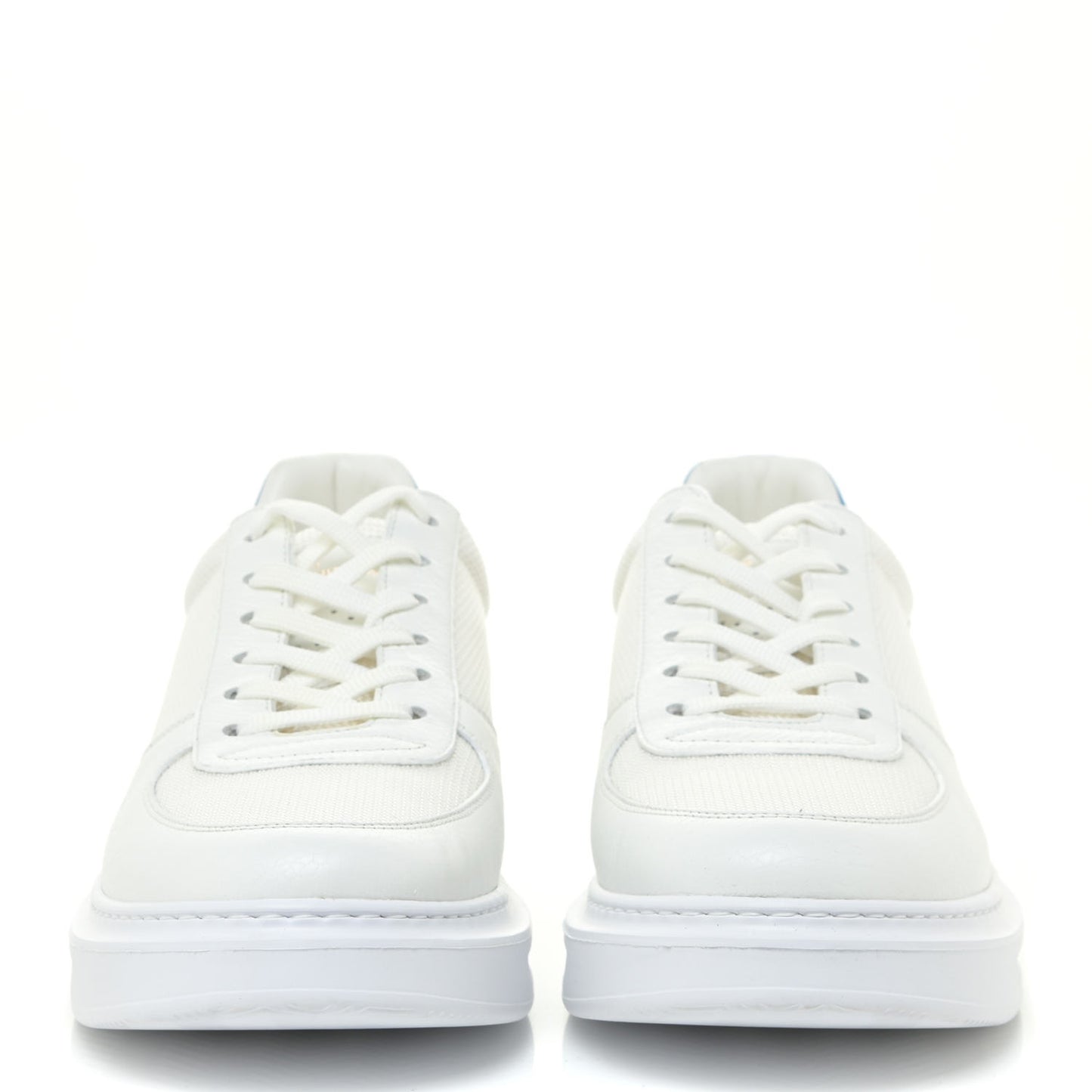 Calfskin Mongram Beverly Hills Sneakers 7.5 White Blue