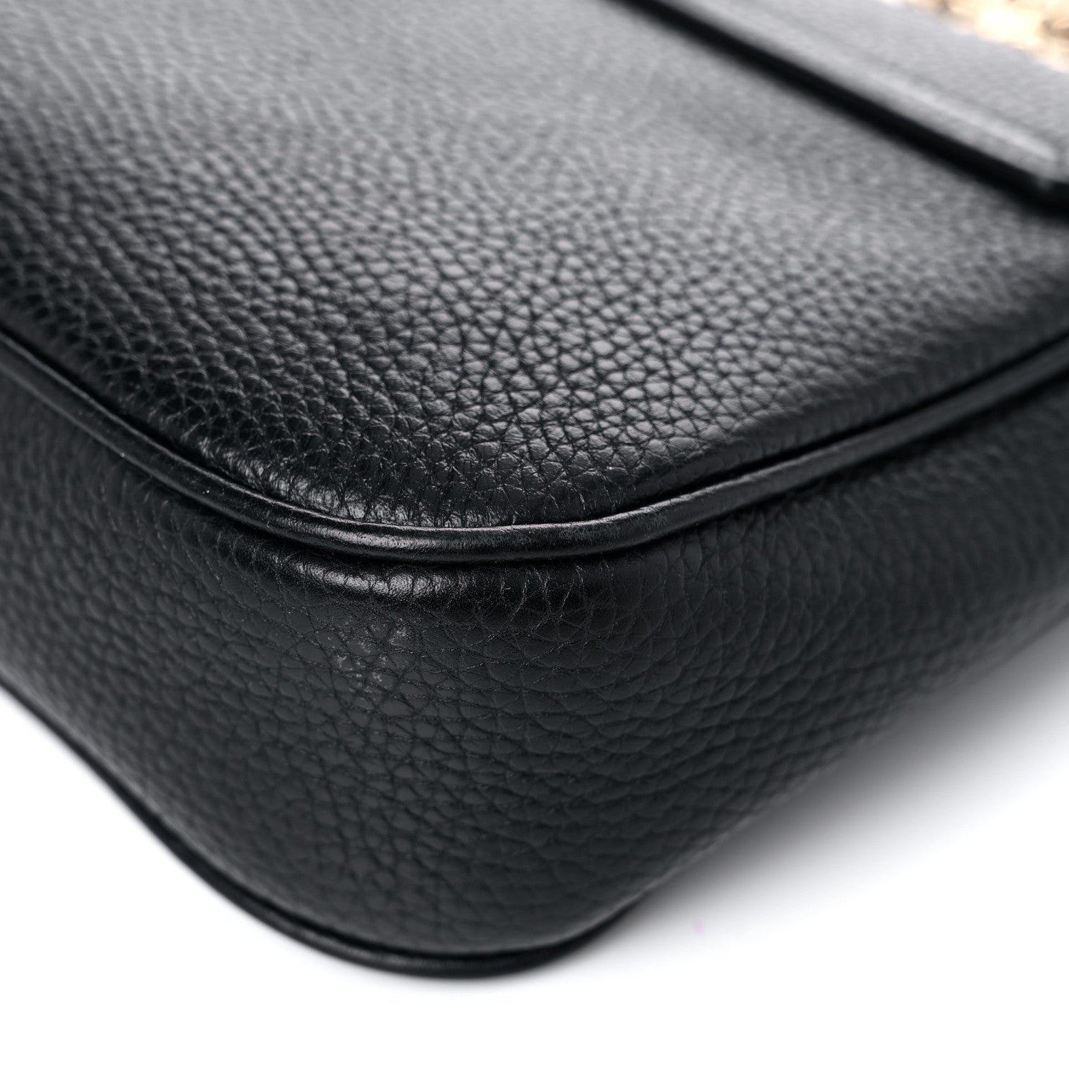 Gucci Pebbled Calfskin Medium Soho Flap Crossbody Black 12 of 15