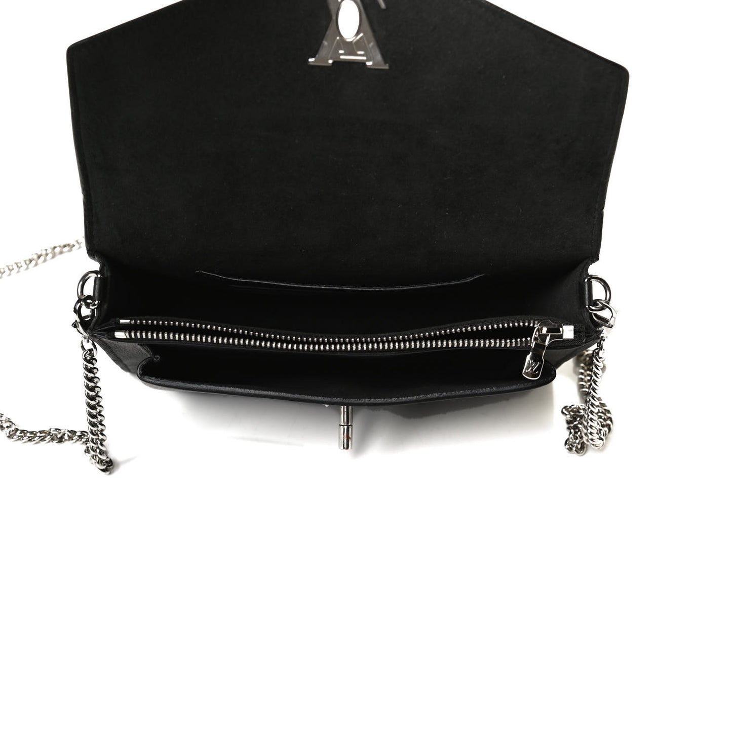 Soft Calfskin My Lockme Chain Pochette Black