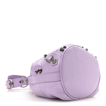 Balenciaga Agneau Arena Le Cagole Bucket Bag XS Lilac 4 of 10
