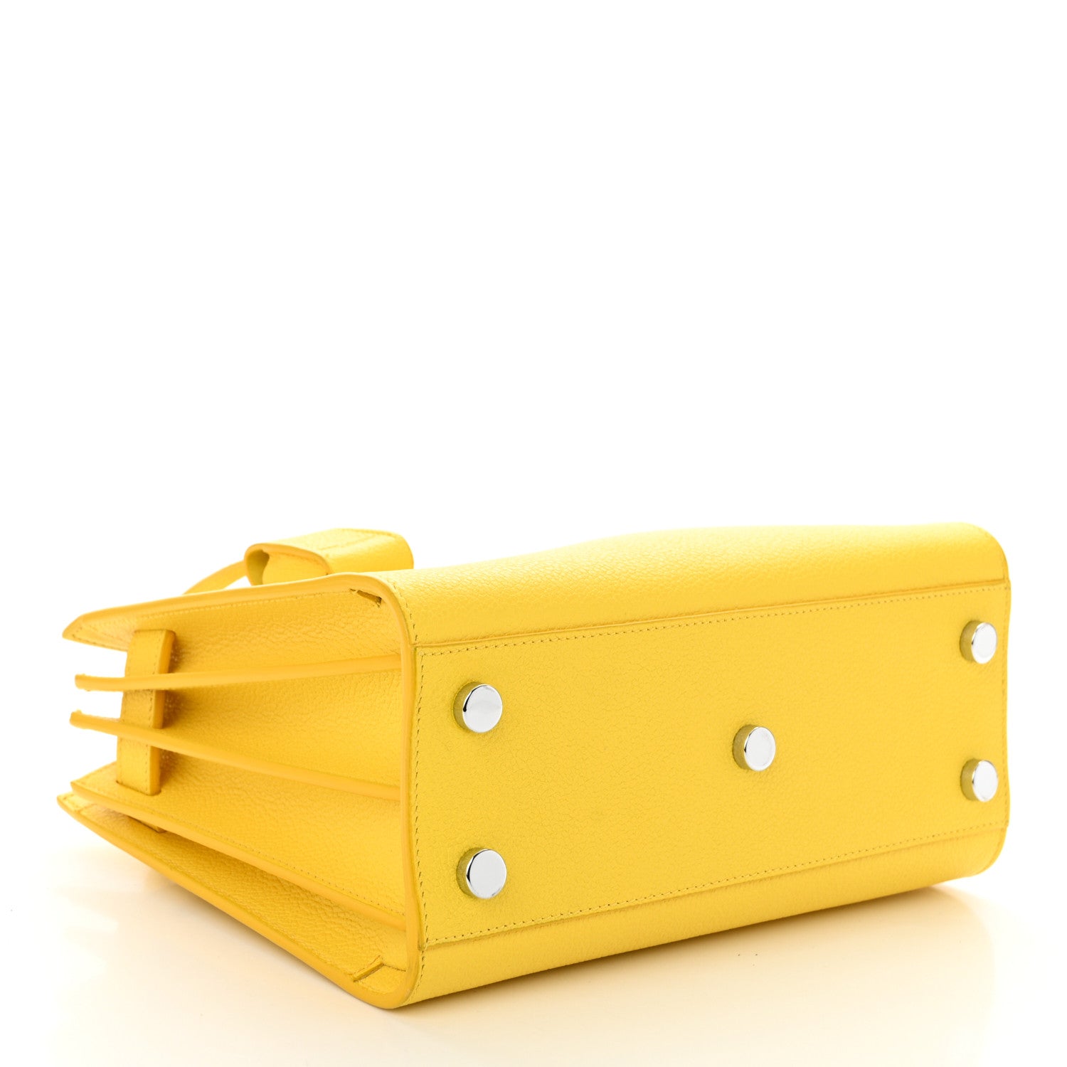 Saint Laurent Grained Calfskin Nano Sac De Jour Jaune 4 of 11
