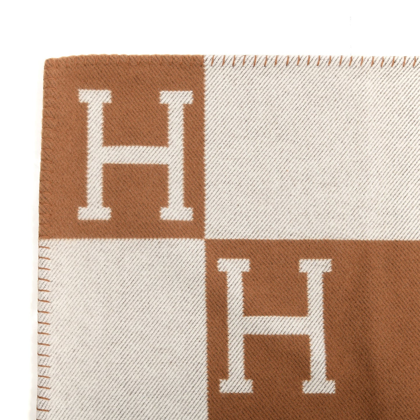 Wool Cashmere Avalon Blanket Ecru Camel