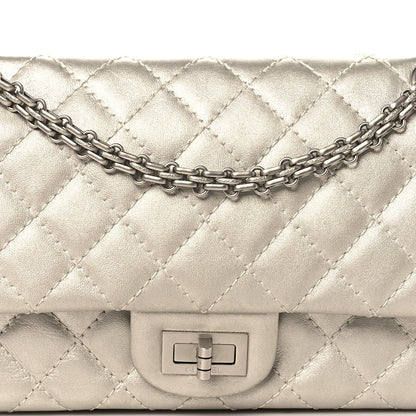 Chanel Metallic Lambskin Quilted 2.55 Reissue 225 Flap Silver 8 of 11