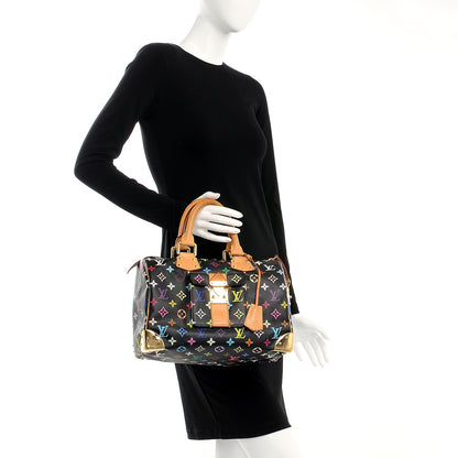Louis Vuitton Monogram Multicolor Speedy 30 Black 2 of 10