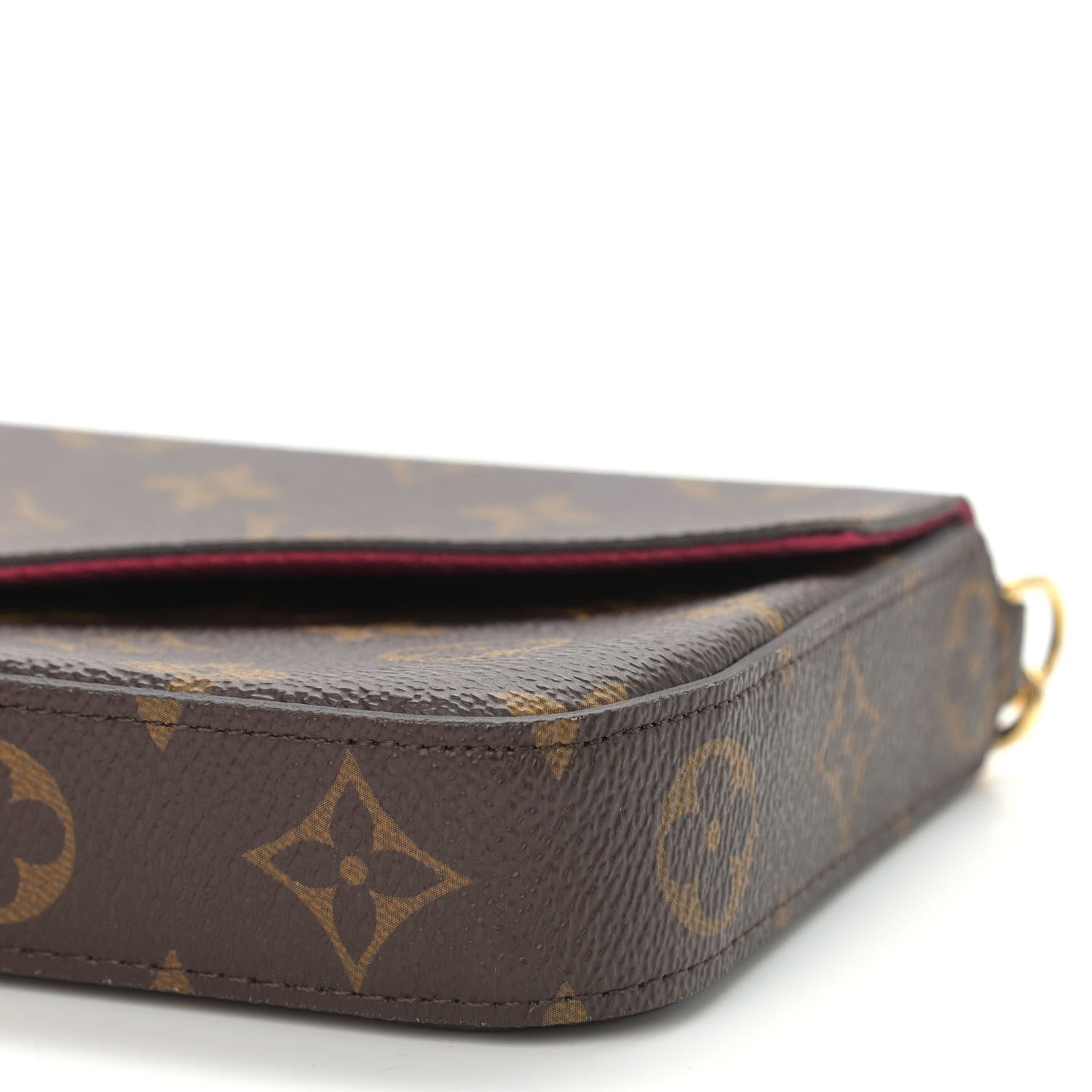 Louis Vuitton Monogram Pochette Felicie Chain Wallet Fuchsia 11 of 12