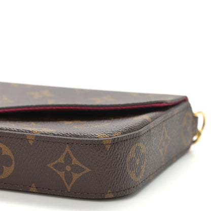 Louis Vuitton Monogram Pochette Felicie Chain Wallet Fuchsia 11 of 12