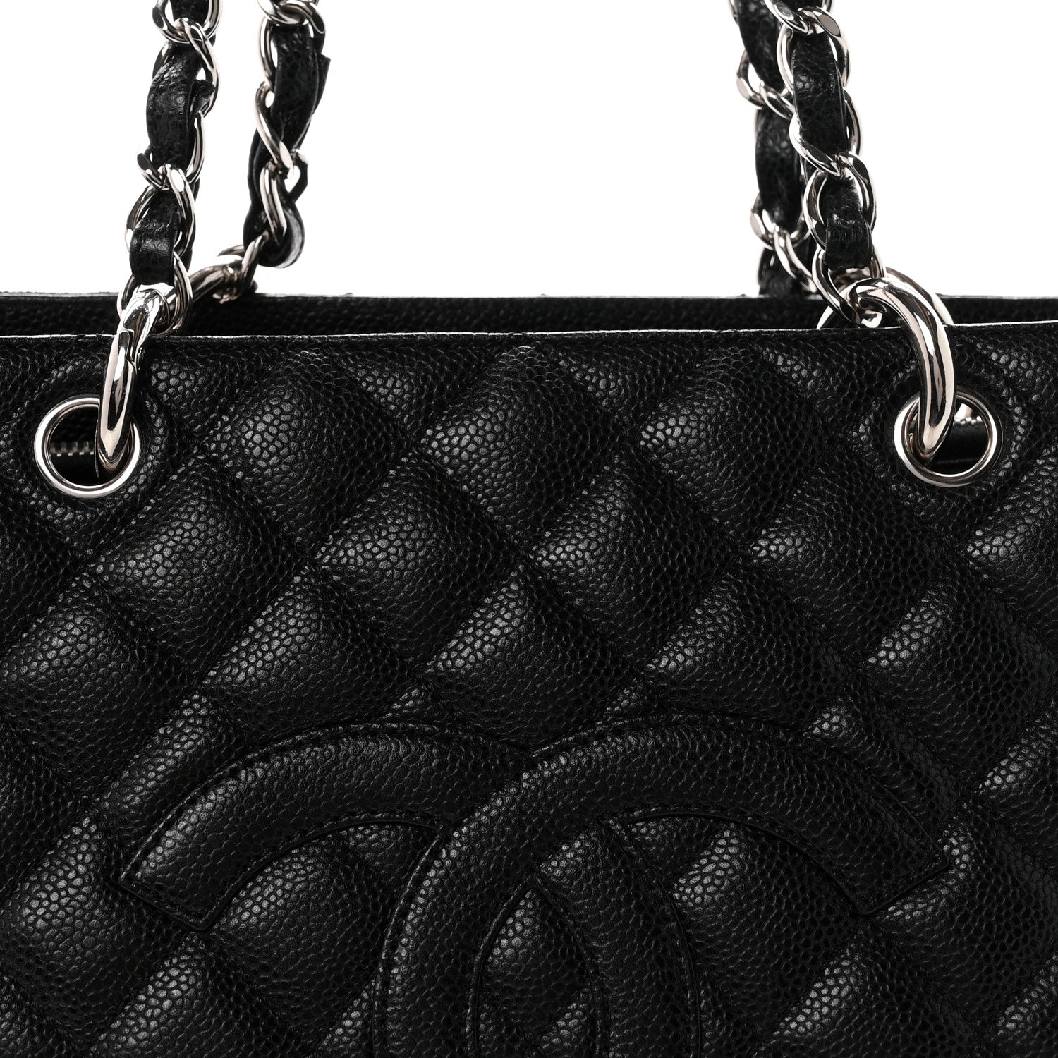 Chanel Caviar Quilted Grand Shopping Tote GST Black 8 of 10