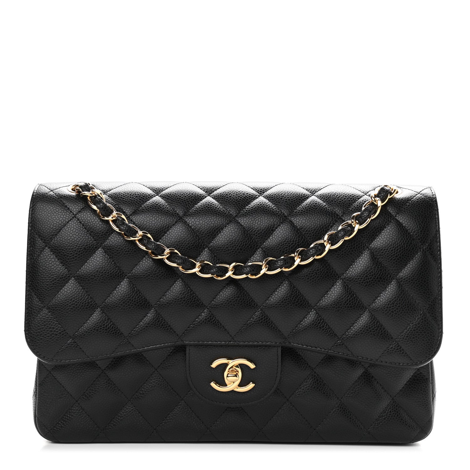 Chanel Caviar Quilted Jumbo Double Flap Black 1 of 11