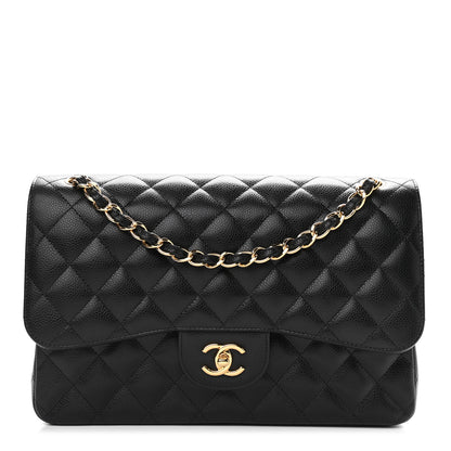 Chanel Caviar Quilted Jumbo Double Flap Black 1 of 11