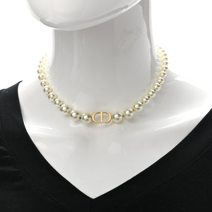 Christian Dior Pearl 30 Montaigne Choker Necklace Gold 2 of 5